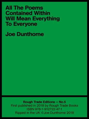 cover image of All the Poems Contained Within Will Mean Everything to Everyone